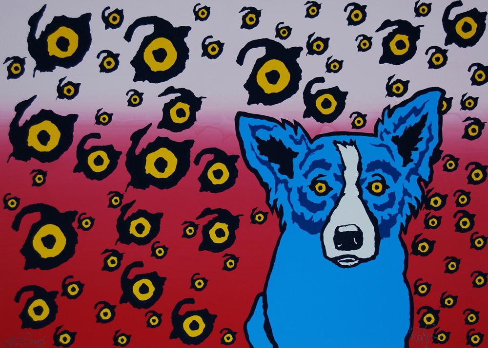 Rodrigue Blue Dog Canvas Art Print 24 x 36: Does Not Come Framed / Shipped in a Mailing Tube / This is a Decorative Print / This is Not an Original Oil and is Not Hand Signed by the Artist