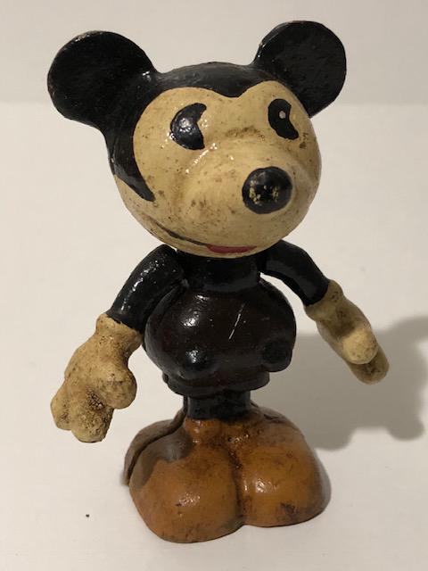 Disney Cast Iron Mini Toy MICKEY MOUSE w/Rotating Arms: Multiple Photos Posted