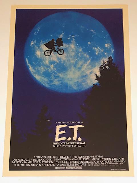 Classic 1982 E.T. Extra Terrestrial Movie Poster: Steven Spielberg Classic / 12 x 18 / Not a Period Original Poster / Sold as a Decorative Poster