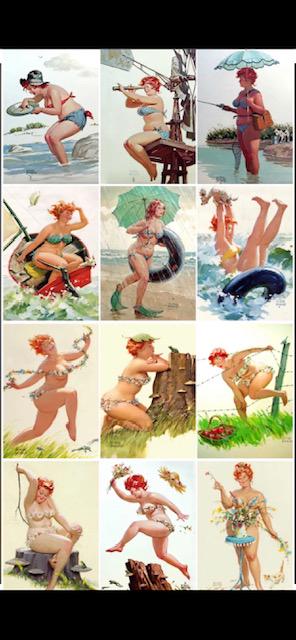 Lot of 12 Chubby HILDA Pin-Up Girl Postcards/A: These Postcards are in Beautiful Condition and have Never Been Used - We Do Not know when they were produced