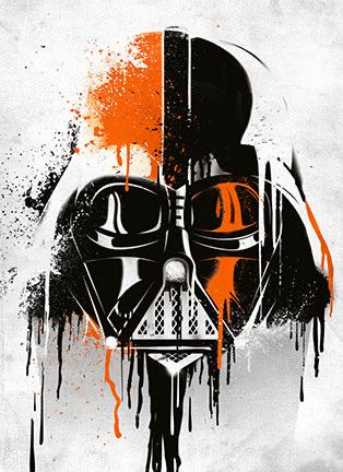 BANKSY Star Wars DARTH VADER Graffiti Art Canvas Print: 16 x 22 / Does Not Come Framed / Shipped in a Mailing Tube / This is a Print with No Real Dollar Value / This is purely a Decorative Print / Not an Original Oil