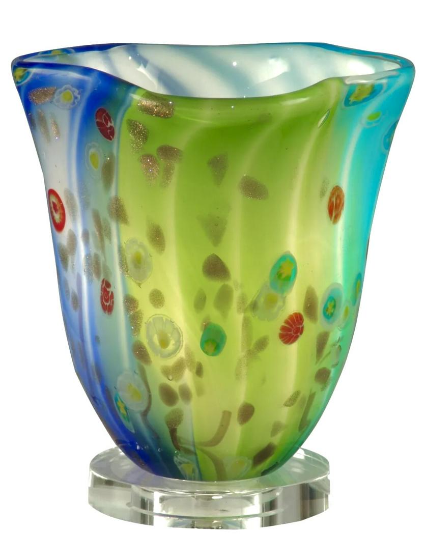 Stunning Dale Tiffany Morgan Favrile Art Glass Lamp: This is a Heavy & Stunning Working Dale Tiffany Studio Art Glass Lamp with Stunning Colors in Perfect Condition - Approximately 9.5” Tall â€“ Multiple Photos Posted