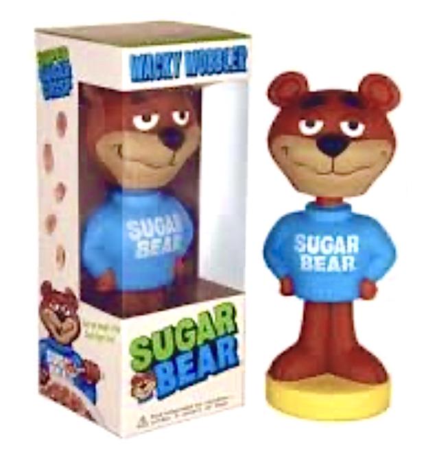 RARE Collectible Retired Funko Wacky Wobbler Toy in Box: SUGAR BEAR Cereal / Never Displayed / Awesome Advertising and Toys Cross Collectible