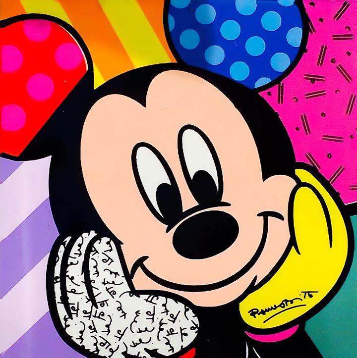 Disney Minnie Mouse Canvas Art Print Romero Britto: 16 x 16 / Does Not Come Framed / Shipped in a Mailing Tube / This is a Decorative Print / This is Not an Original Oil and is Not Hand Signed by the Artist / In addition these should not be considered 
