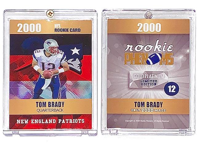 Rare Tom Brady Gold Platinum Rookie Football Card