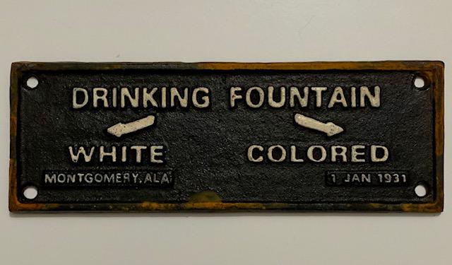 Dated 1931 Black Americana Cast Iron Segregation Sign: We Do Not Support any of the Ideals this Piece Represents / Exact Age Unknown / Sold AS-IS