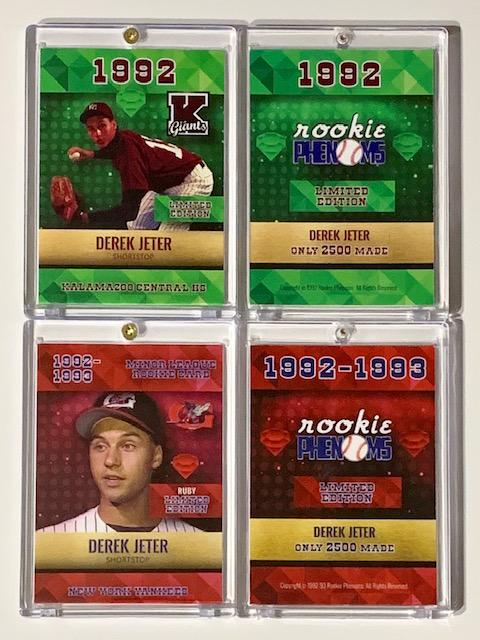 Lot of 2 DEREK JETER Rookie Baseball Cards: Encased and Mint