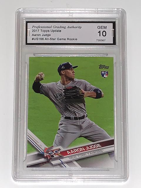 Gem 10 Aaron Judge Topps Update Rookie Baseball Card: 2017 Topps Update Rookie Baseball Card