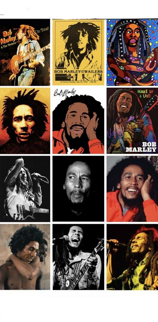 Lot of 12 BOB MARLEY Concert Poster Postcards/B: Never Used - Beautiful Condition