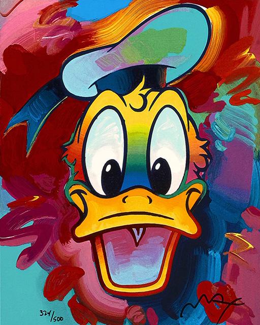 PETER MAX Disney DONALD DUCK Art on Canvas Print: 16 x 20 / Does Not Come Framed / Shipped in a Mailing Tube / This is a Print Not an Original Oil
