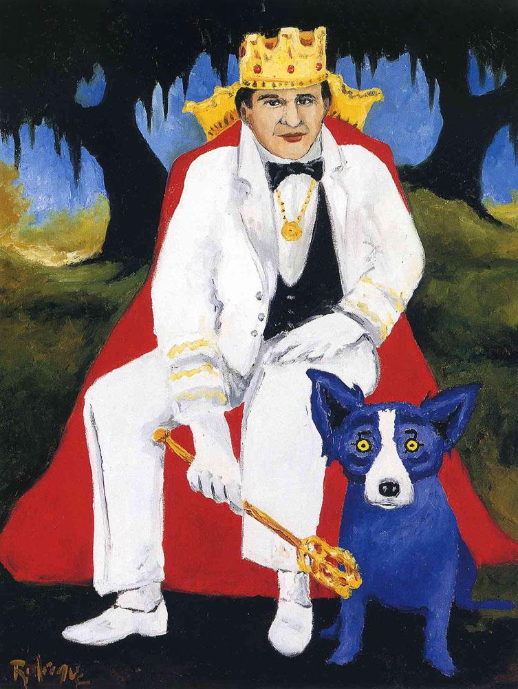 Rodrigue Blue Dog Print Art on Canvas 16 x 22: 16 x 22 â€“ Does Not Come Framed â€“ Will be shipped out in a Mailing Tube â€“ This is Not an Original Oil â€“ This is a Print