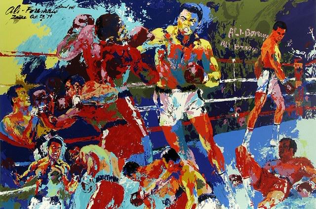 LeRoy Neiman Muhammad Ali Canvas Art Print Art: 16 x 24 / Does Not Come Framed / Shipped in a Mailing Tube / This is a Print Not an Original and The Signature is Not