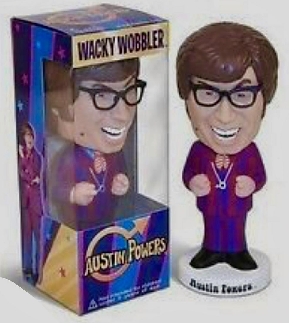 Retired Original AUSTIN POWERS Funko Wacky Wobbler in: Never Displayed - Awesome Cross Collectible