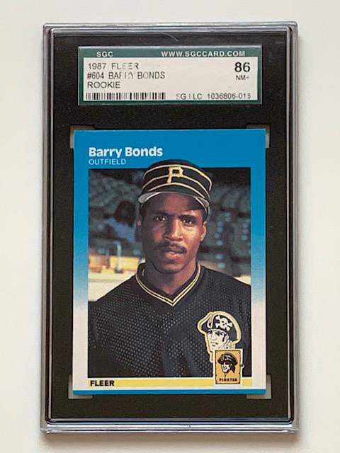 1987 Fleer BARRY BONDS Rookie Baseball Card NM+ Grade: Graded NM Plus by SGC