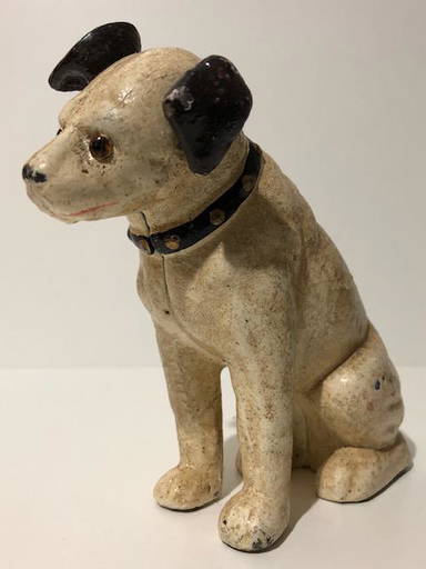 Vintage Rca Nipper Dog Cast Iron Coin Bank