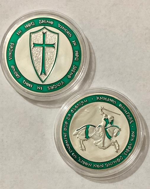 1oz Silver Clad Freemason Knights of Templar Coin: Very Cool Masonic Coin - Encapsulated - This is a Novelty Silver Plated Novelty Coin containing No Precious Metals â€“ Multiple Photos Posted