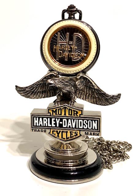 Genuine HARLEY-DAVIDSON Pocket Watch Stand with Chain: 1903 SINGLE / Comes with Original Base and Chain / Great Piece / Must See all Photos to Appreciate