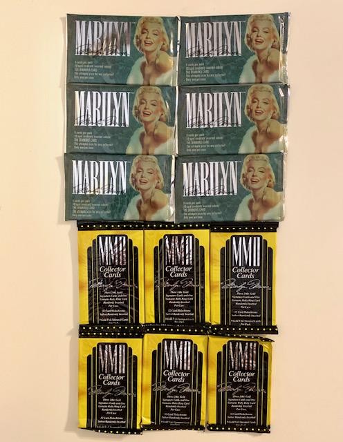Lot of 12 Packs of MARILYN MONROE Collector Cards: Includes 6 of the Diamond Collection and 6 MM2 with 24k Gold and Signature Inserts. Multiple Photos Posted