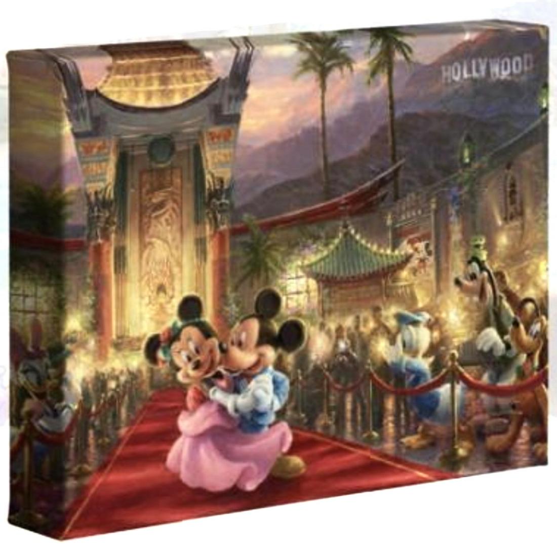 Thomas Kinkade Mickey & Minnie Mouse Canvas Art w/COA (1 of 2)