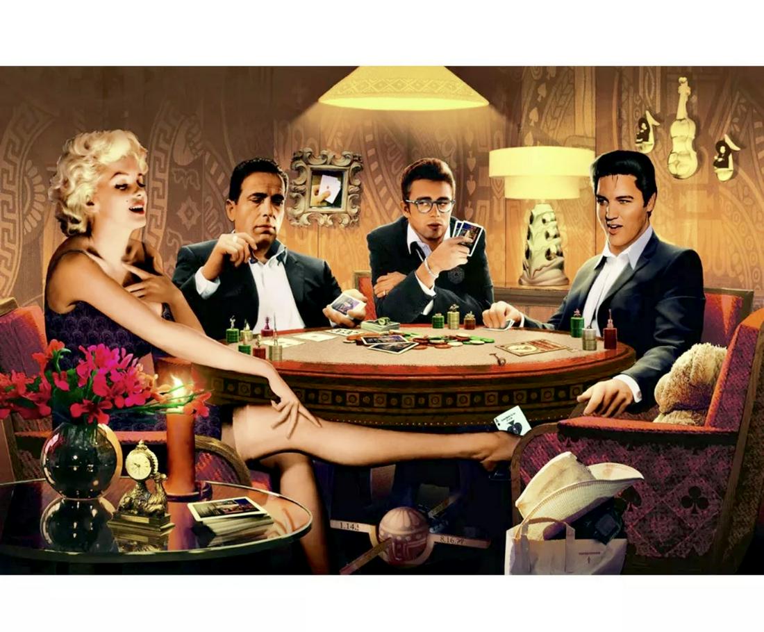 Monroe/Dean/Presley/Bogart Silk Screen Art Print (1 of 1)