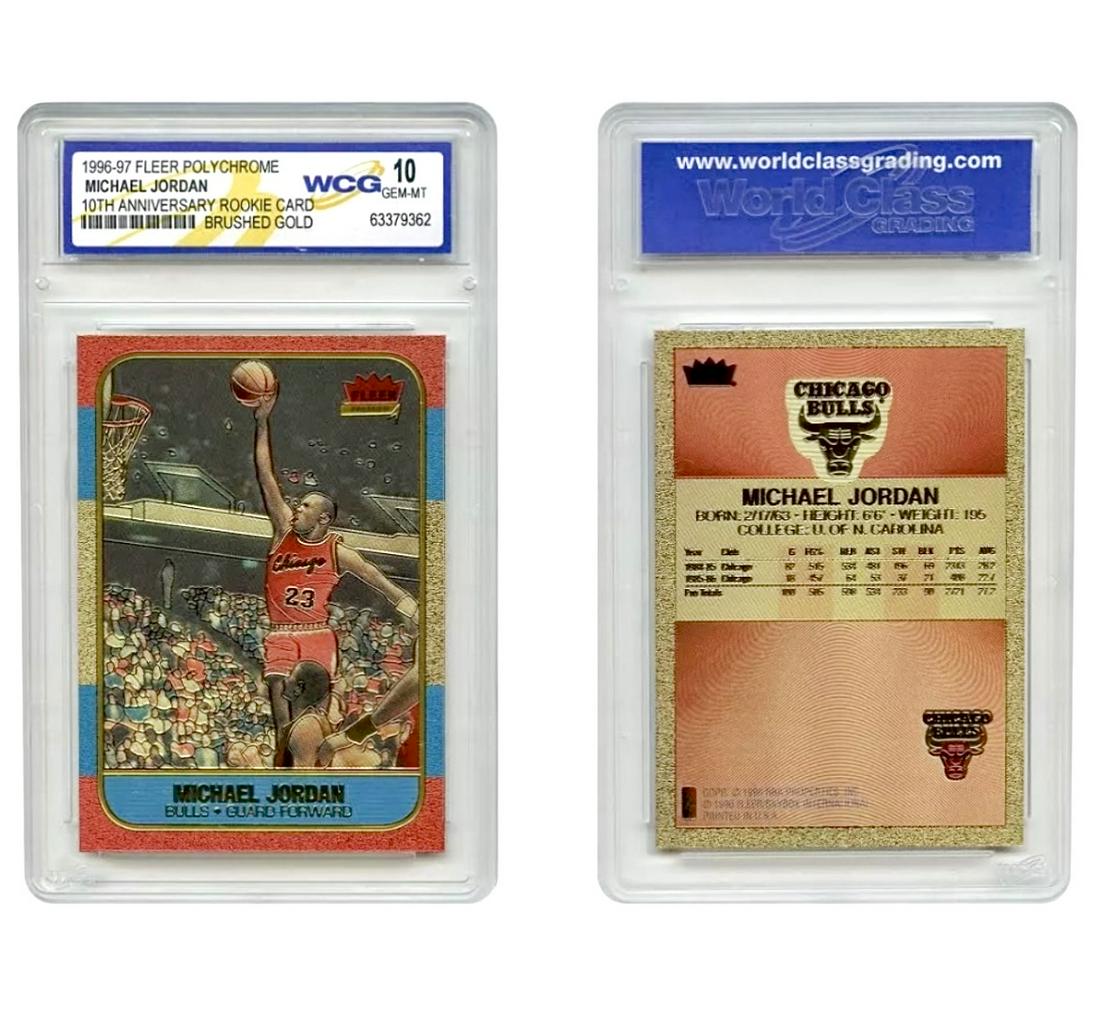 MICHAEL JORDAN Brushed Gold Rookie Basketball Card (1 of 1)
