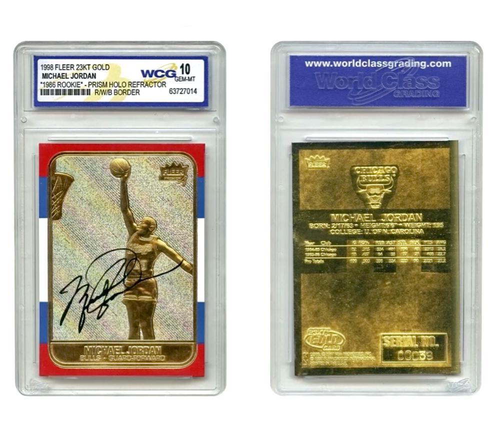 MICHAEL JORDAN Gold Prism Holo Refractor Rookie Card (1 of 1)