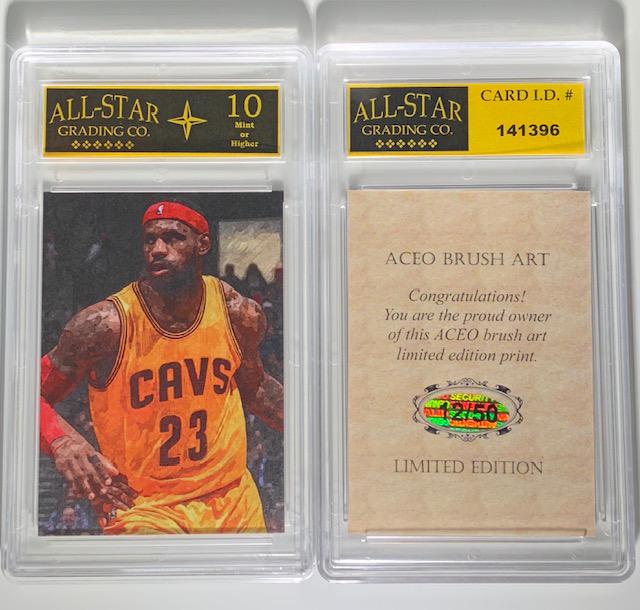 Rare 12/50 LeBron James Brush Art Basketball Card (1 of 1)