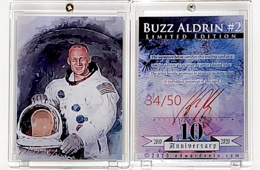 NASA 1 of 50 Artist Signed BUZZ ALDRIN Art Card (1 of 1)
