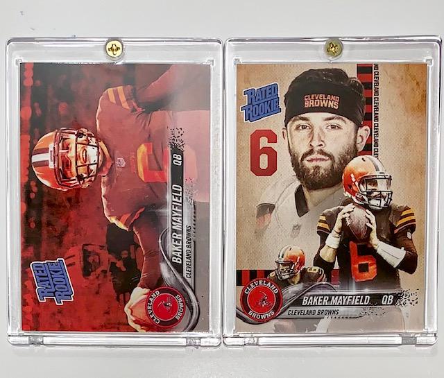 Lot of 2 BAKER MAYFIELD Rookie Football Cards (1 of 2)