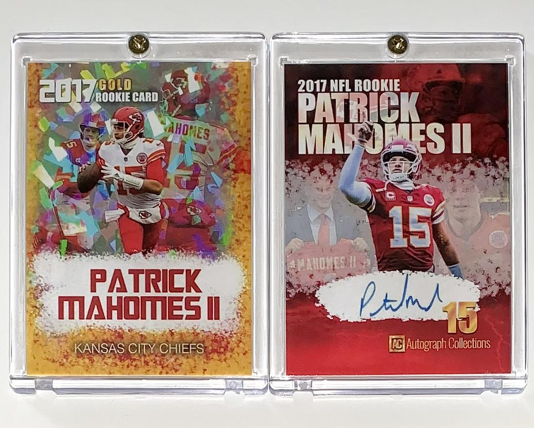 Lot of 2 PATRICK MAHOMES Rookie Football Cards (1 of 2)