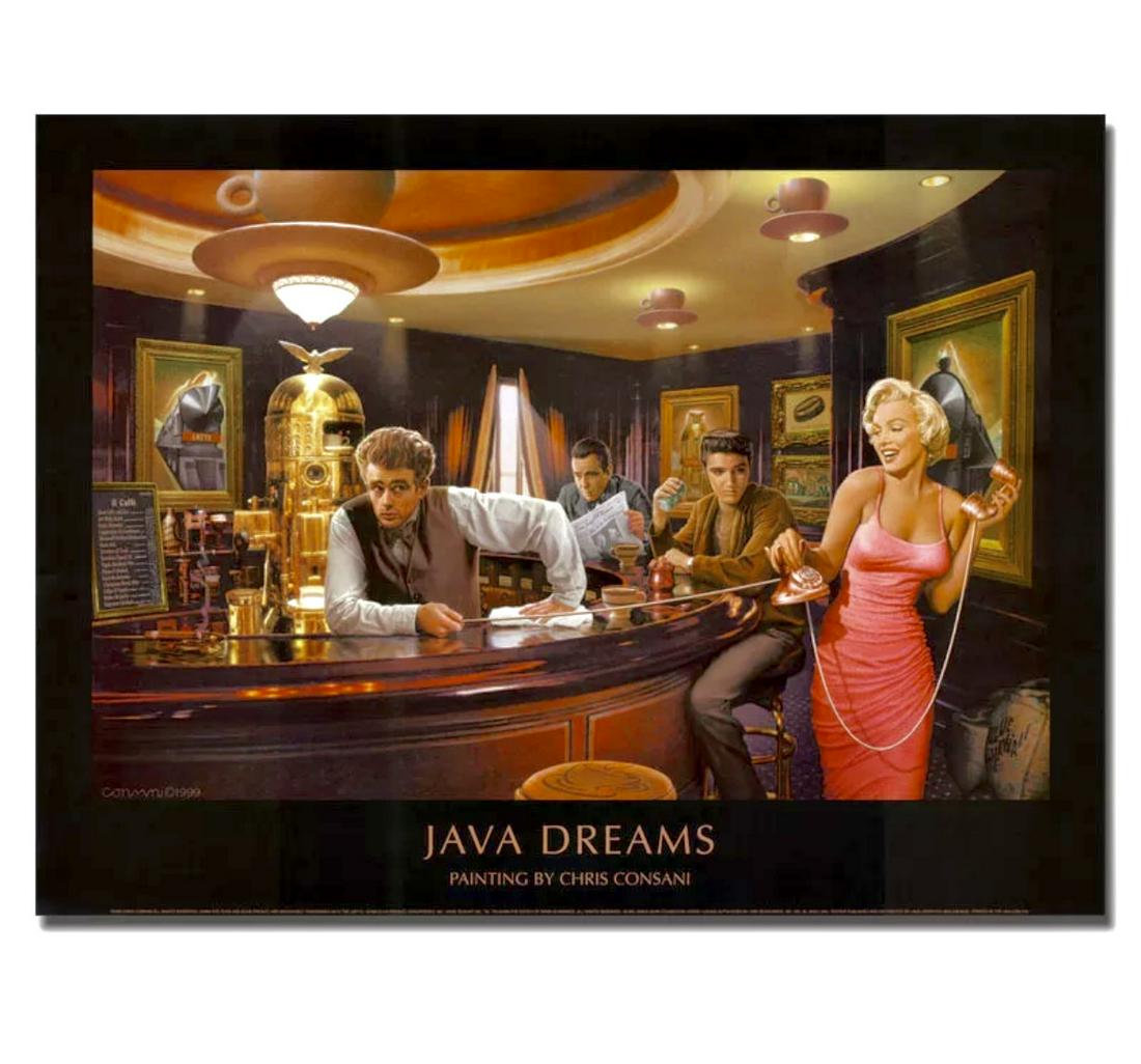 Monroe/Dean/Presley/Bogart Silk Screen Art Print (1 of 1)