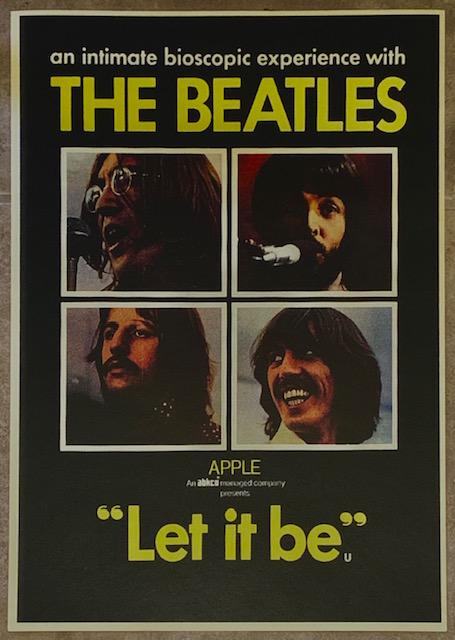 The BEATLES Let it Be Intimate Bioscope Movie Poster: 12 x 18 / Not a Period Original Poster / Sold as a Decorative Collectible Item