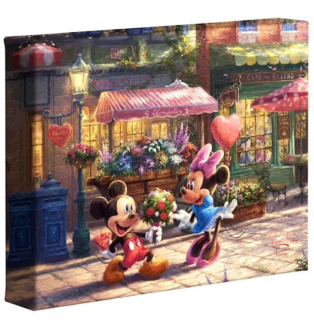 Thomas Kinkade Mickey & Minnie Mouse Canvas Art w/COA (1 of 2)