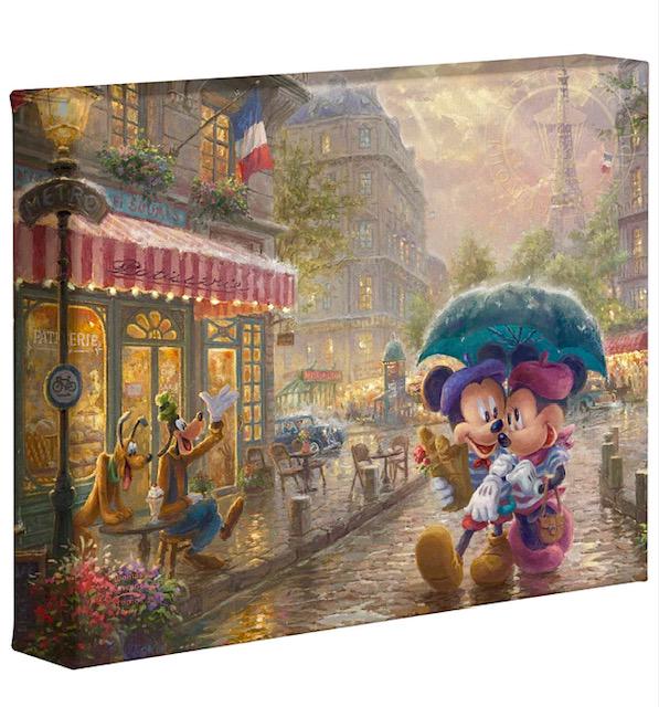 Thomas Kinkade Mickey & Minnie Mouse Canvas Art w/COA (1 of 2)