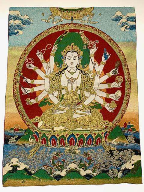 Vintage Chinese Handmade Silk Embroidered Tapestry (1 of 1)