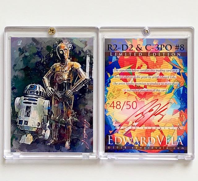 STAR WARS 1 of 50 Artist Signed C3-PO & R2-D2 Art Card (1 of 1)