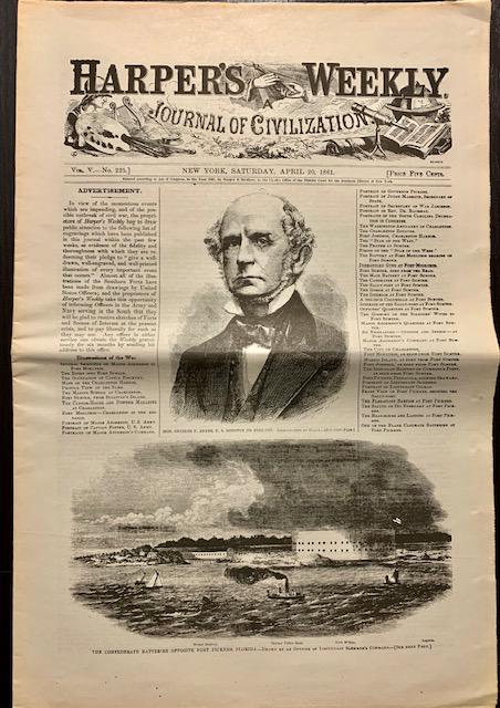 April 20th 1861 Civil War Harpers Weekly Newspaper (1 of 4)