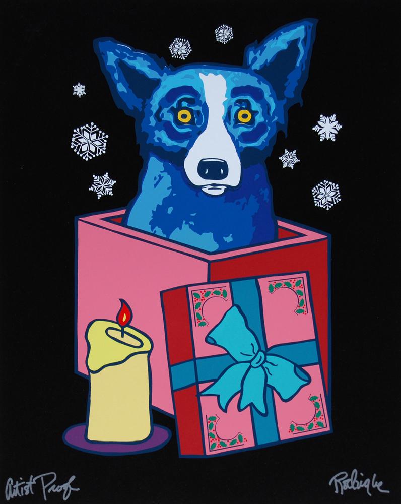 Rodrigue Blue Dog Print Art on Canvas 16 X 20: 16 X 20 Does Not Come Framed / Shipped out in a Mailing Tube / This is Not an Original Oil / This is a Print