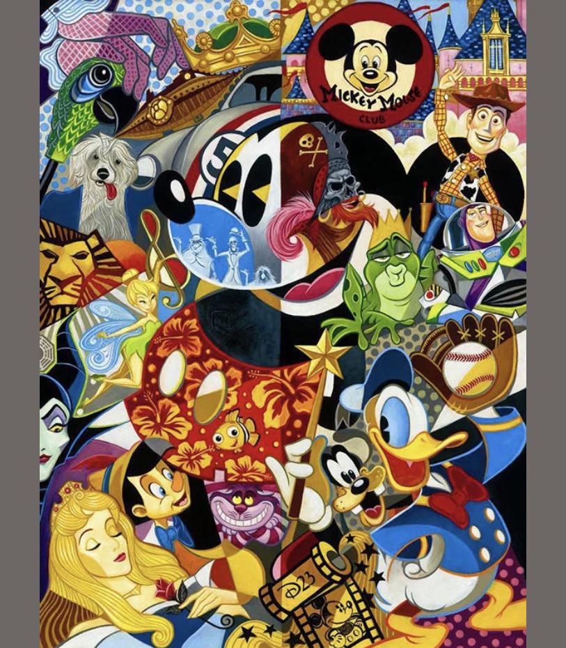 Walt Disney Mickey Mouse Club Collage Canvas Art Print (1 of 1)