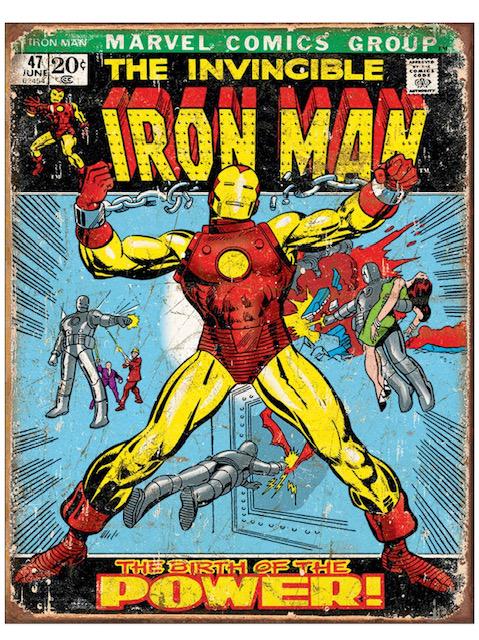 Marvel Comic Books IRON MAN Throwback Metal Sign (1 of 1)