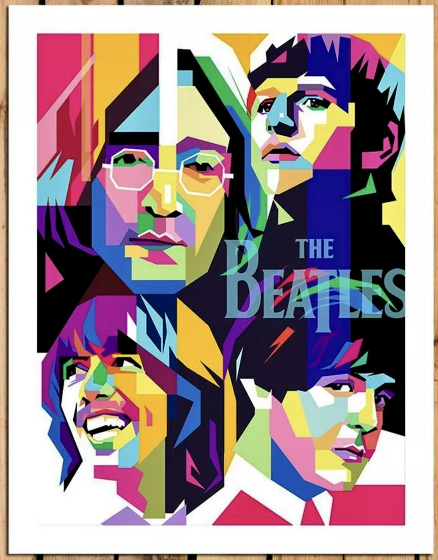 The BEATLES Giclee Art Print on Canvas 12 x 18 (1 of 2)