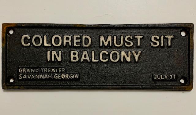 1931 Black Americana Cast Iron Segregation Sign: We Do Not Support any of the Ideals this Piece Represents / Exact Age Unknown / Sold AS-IS