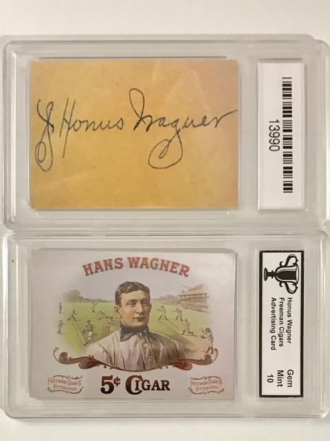 HONUS WAGNER Advertising Baseball Card: FREEMAN CIGARS / Gem Mint 10 / Great Card