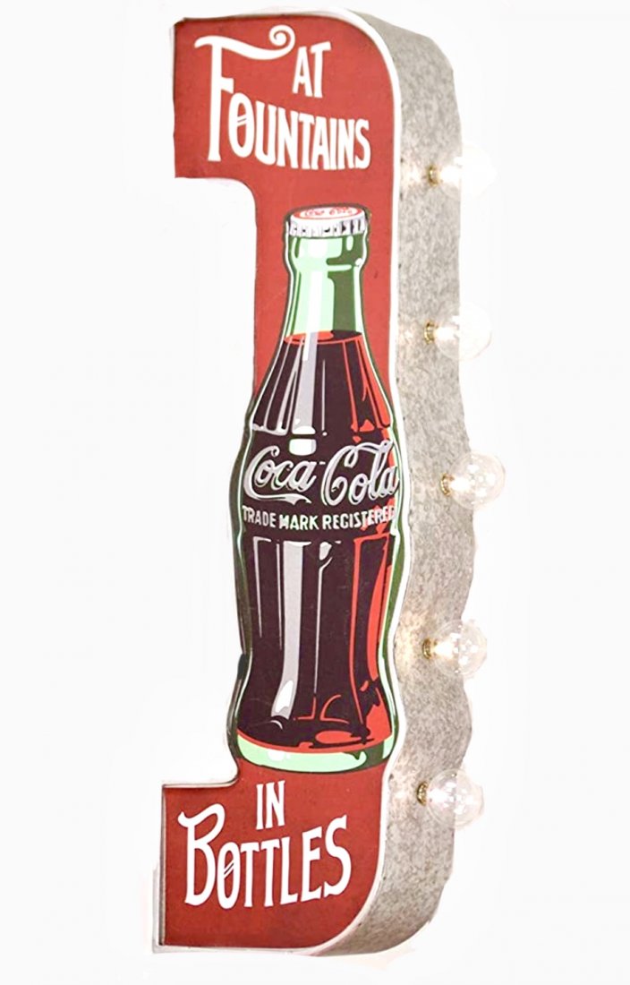 Retro COCA-COLA Nostalgic LED Lighted Advertising Sign (1 of 6)