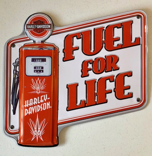 Official HARLEY DAVIDSON Embossed Tin Advertising Sign (1 of 1)