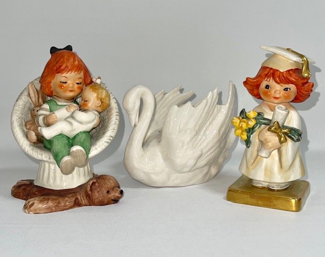 Lot of 3 Vintage GOEBEL West Germany Figurines: Beautiful Condition - Multiple Photos Posted