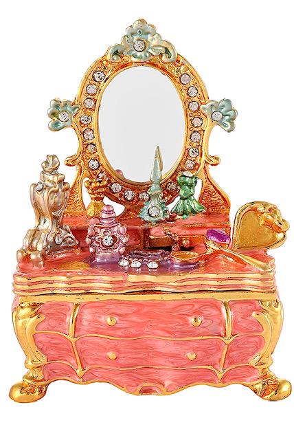 FABERGE Jeweled & Enameled VANITY Table Trinket Box (1 of 3)
