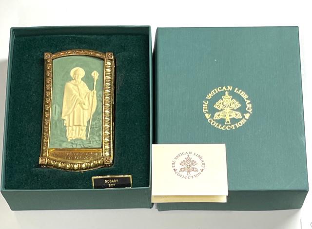 RARE Vatican Library Religious Icon Cameo Prayer Box (1 of 5)