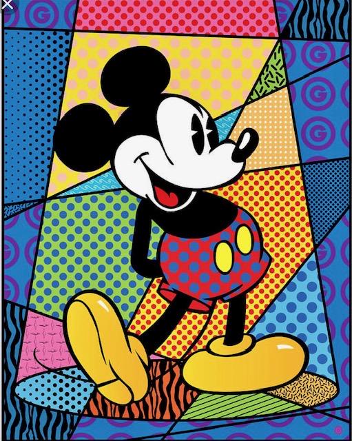 ROMERO BRITTO Mickey Mouse Art on Canvas Print (1 of 1)