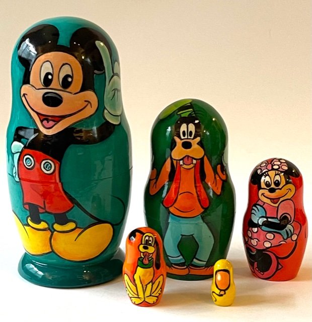 Disney Mickey Mouse & Co Russia Matryoshka Nesting Doll (1 of 2)